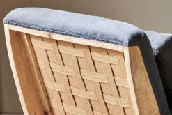 Abe Deconstructed Linen Armchair - Charcoal