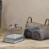Adah Iron Baskets - Brown (Set of 2)