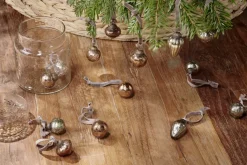 Adisa Bauble Jar - Antique Gold & Rust (Set of 16)