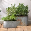 Akasa Trough Planter - Zinc