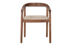 Anbu Acacia Upholstered Dining Chair - Washed Walnut