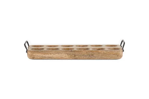 Anda Mango Wood Egg Holder - Natural