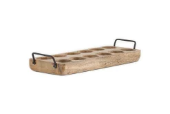 Anda Mango Wood Egg Holder - Natural