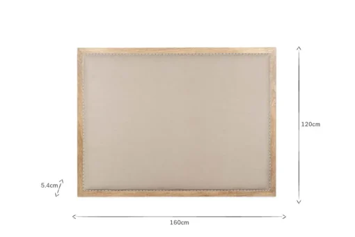 Anesha Upholstered Linen Headboard - Natural