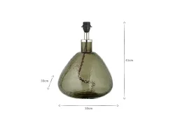 Baba Recycled Glass Lamp - Green - Small Wide