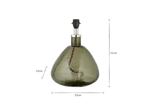 Baba Recycled Glass Lamp - Green - Small Wide