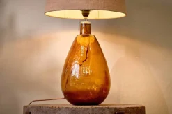 Baba Recycled Glass Lamp - Burnt Amber - Large Tall