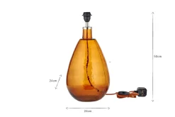 Baba Recycled Glass Lamp - Burnt Amber - Large Tall