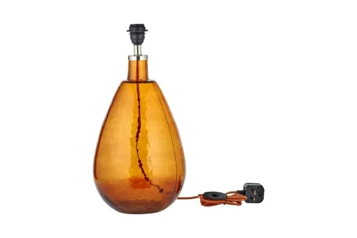 Baba Recycled Glass Lamp - Burnt Amber - Large Tall