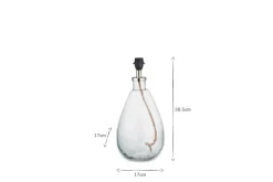 Baba Recycled Glass Lamp - Clear - Small Tall