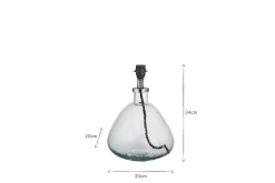 Baba Recycled Glass Lamp - Clear - Small Wide