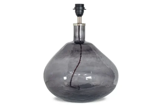 Baba Recycled Glass Table Lamp - Smoke - Large Wide