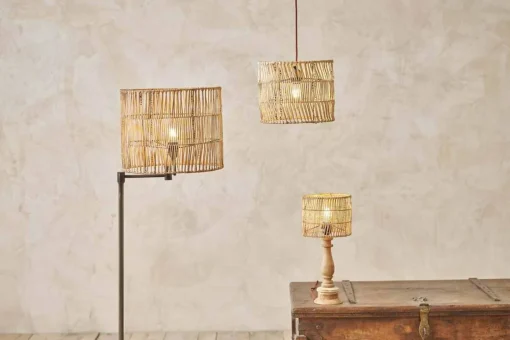 Banso Wicker Lampshade - Natural - Large
