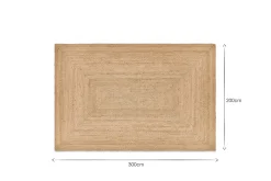 Braided Hemp Rug - Natural - Extra Large