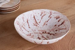 Canela Splatter Serving Bowl - Dusty Terracotta