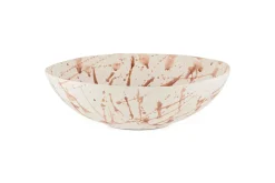 Canela Splatter Serving Bowl - Dusty Terracotta