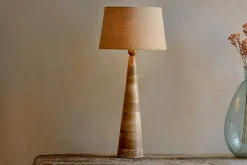 Chameli Mango Wood Table Lamp - Natural
