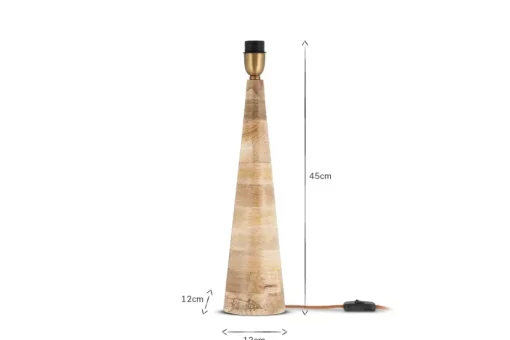 Chameli Mango Wood Table Lamp - Natural