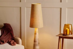 Chameli Tapered Mango Wood Floor Lamp