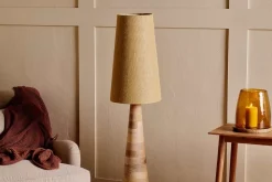Chameli Tapered Mango Wood Floor Lamp