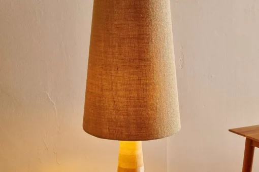 Chameli Tapered Mango Wood Floor Lamp