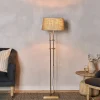 Chintala Iron Floor Lamp - Antique Brass