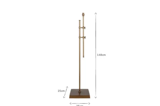 Chintala Iron Floor Lamp - Antique Brass