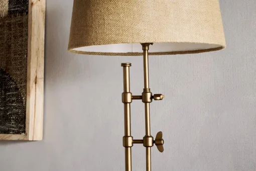Chintala Iron Table Lamp - Antique Brass