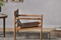 Dalibar Leather Lounger - Tan