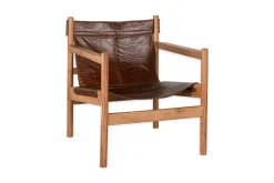 Dalibar Leather Lounger - Tan