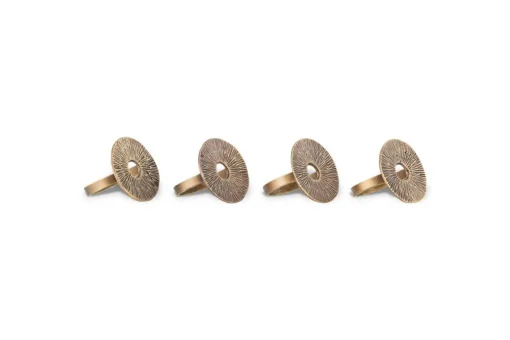 Dankuni Napkin Rings - Antique Brass (Set of 4)