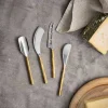 Darsa Cheese Knife Set - Brushed Gold (Set of 4)