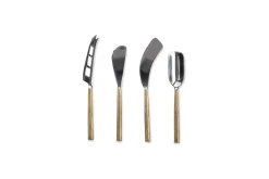 Darsa Cheese Knife Set - Brushed Gold (Set of 4)