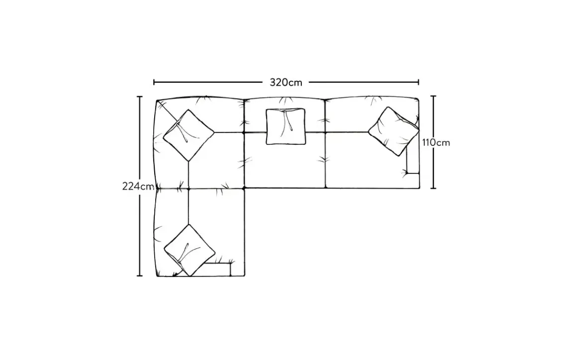 Deni Grand Left Hand Corner Sofa