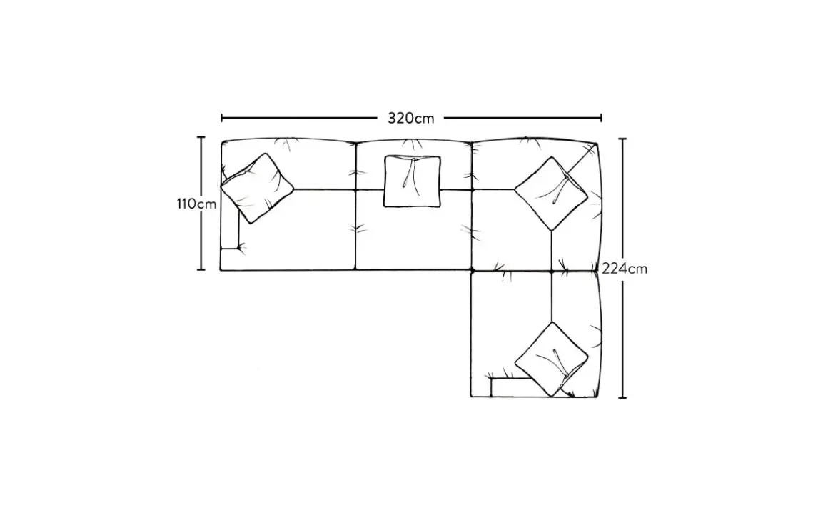 Deni Grand Right Hand Corner Sofa