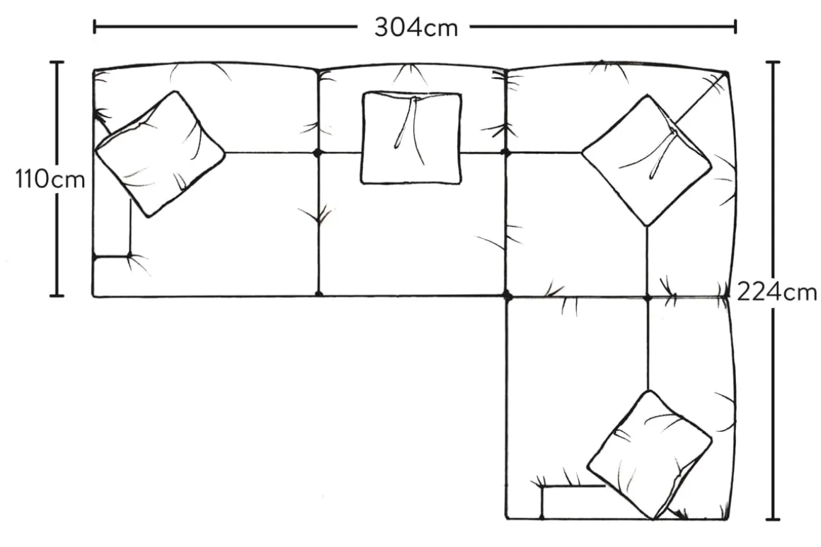 Deni Large Right Hand Corner Sofa