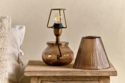 Dimalai Recycled Glass Table Lamp - Brown Smoke