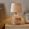 Drisana Mango Wood Bedside Table Lamp