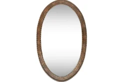Drishti Oval Iron Mirror - Antique Black - Small