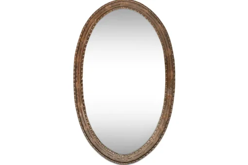 Drishti Oval Iron Mirror - Antique Black - Small