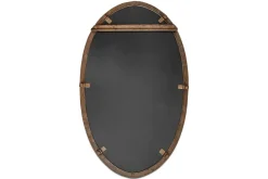 Drishti Oval Iron Mirror - Antique Black - Small