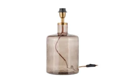 Edina Recycled Glass Table Lamp - Smoke Brown - Small