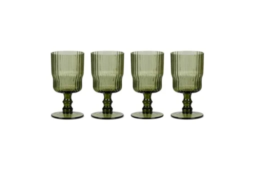 Fali Wine Glass - Olive - (Set of 4)