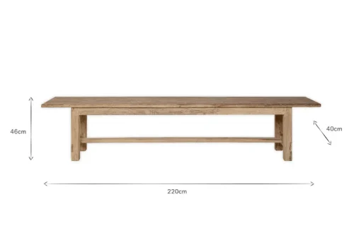 Fioni Reclaimed Wood Bench - Natural