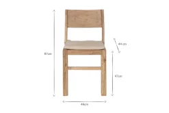 Fioni Reclaimed Wood Dining Chair - Natural