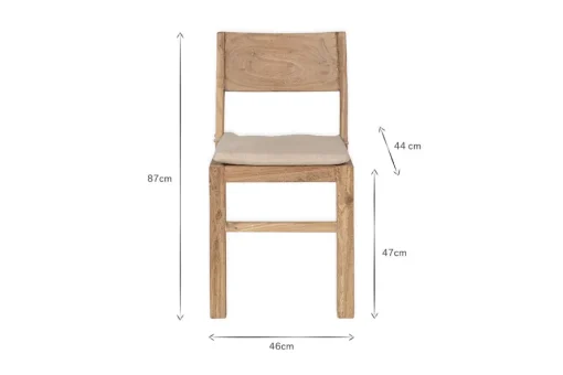 Fioni Reclaimed Wood Dining Chair - Natural