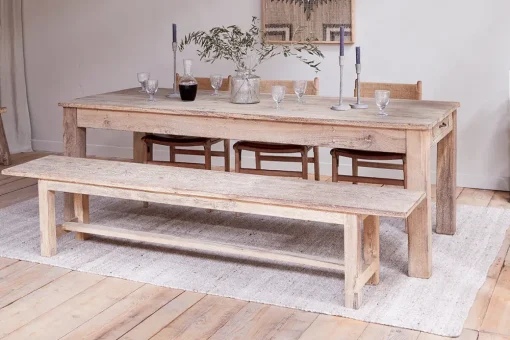 Fioni Reclaimed Wood Dining Table - Natural
