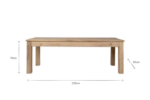 Fioni Reclaimed Wood Dining Table - Natural