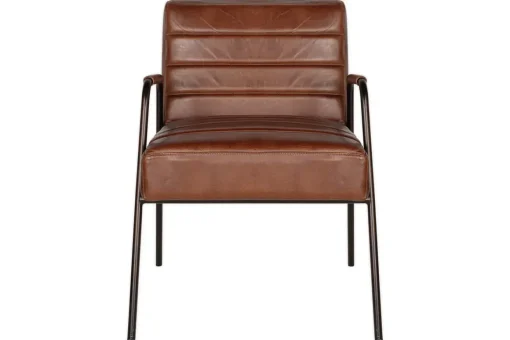 Hadithi Leather Occasional Chair - Chocolate Brown