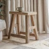 Ibo Reclaimed Wood Low Stool - Natural